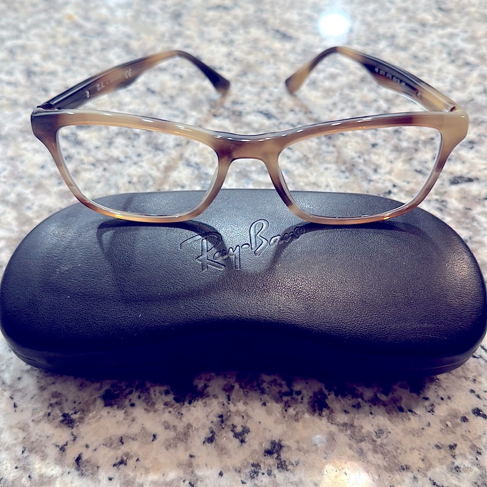 Ray Ban light brown tortoise frame eyeglasses